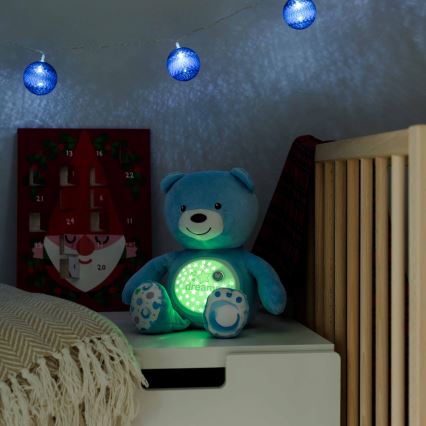 Chicco - Projector with melody BABY BEAR 3xAAA blue