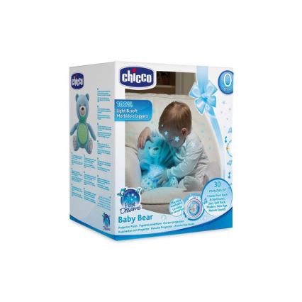 Chicco - Projector with melody BABY BEAR 3xAAA blue