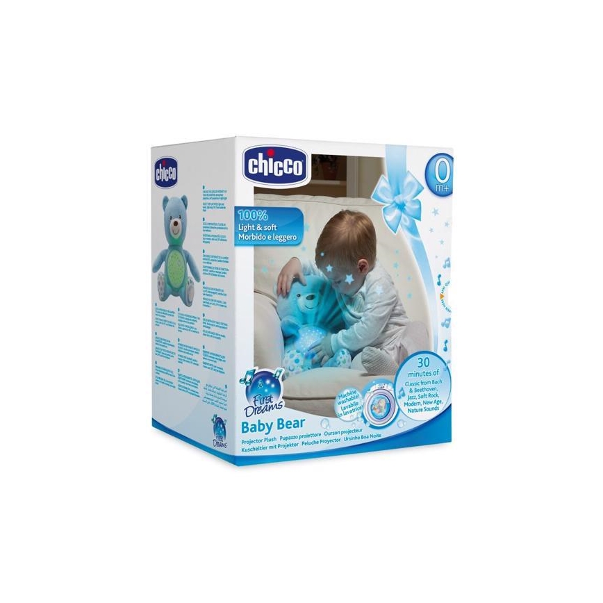 Chicco - Projector with melody BABY BEAR 3xAAA blue