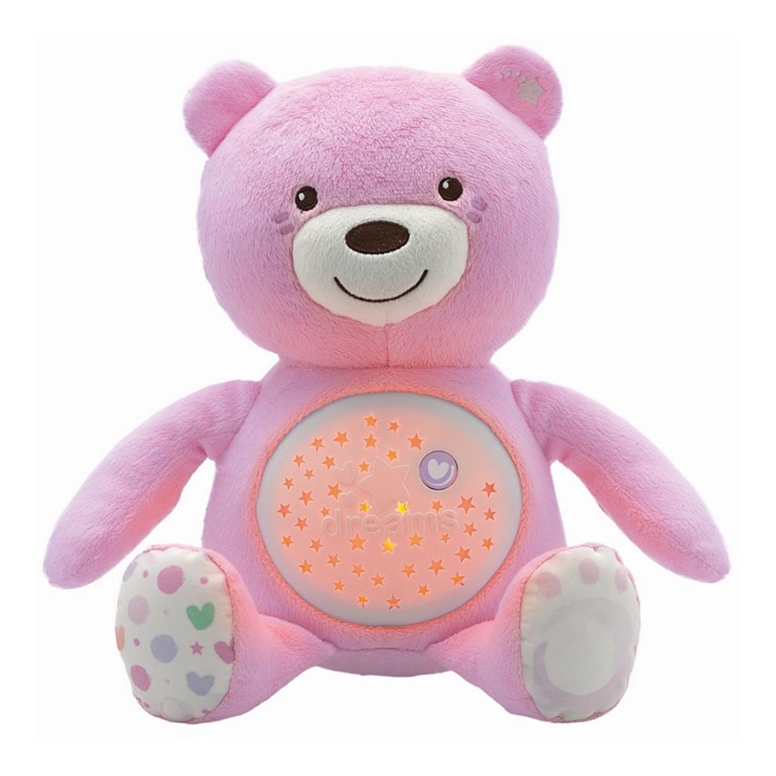 Chicco - Projector with melody BABY BEAR 3xAAA pink