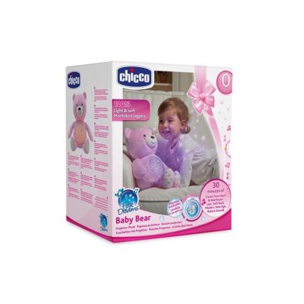 Chicco - Projector with melody BABY BEAR 3xAAA pink