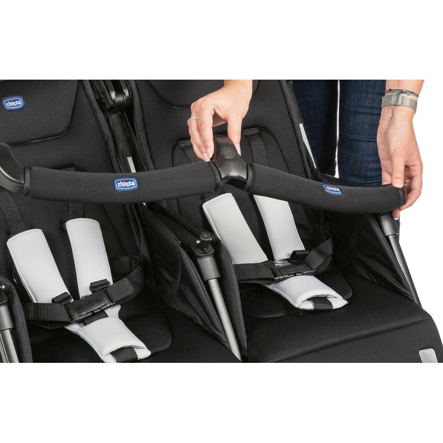 Chicco - Stroller for twins OHLALA TWIN Black Night black