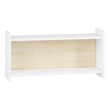 Chidren's wall shelf BUBO 35x72 cm white/light oak