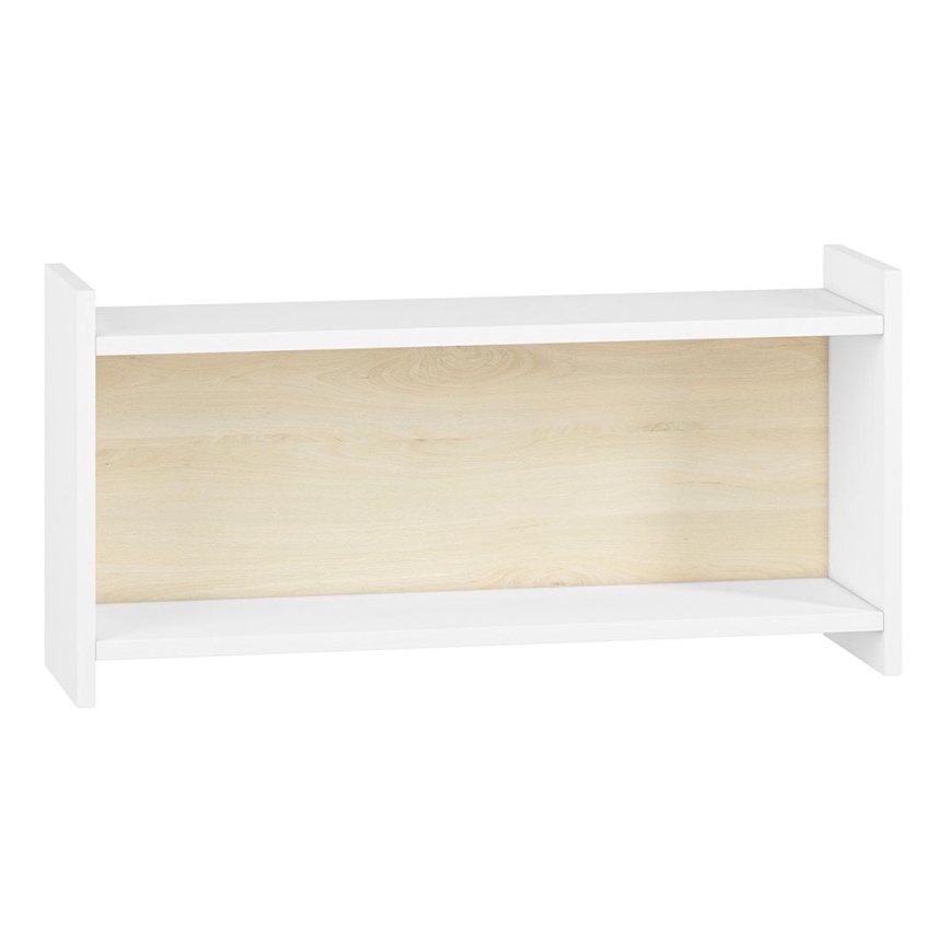 Chidren's wall shelf BUBO 35x72 cm white/light oak