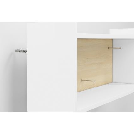 Chidren's wall shelf BUBO 35x72 cm white/light oak