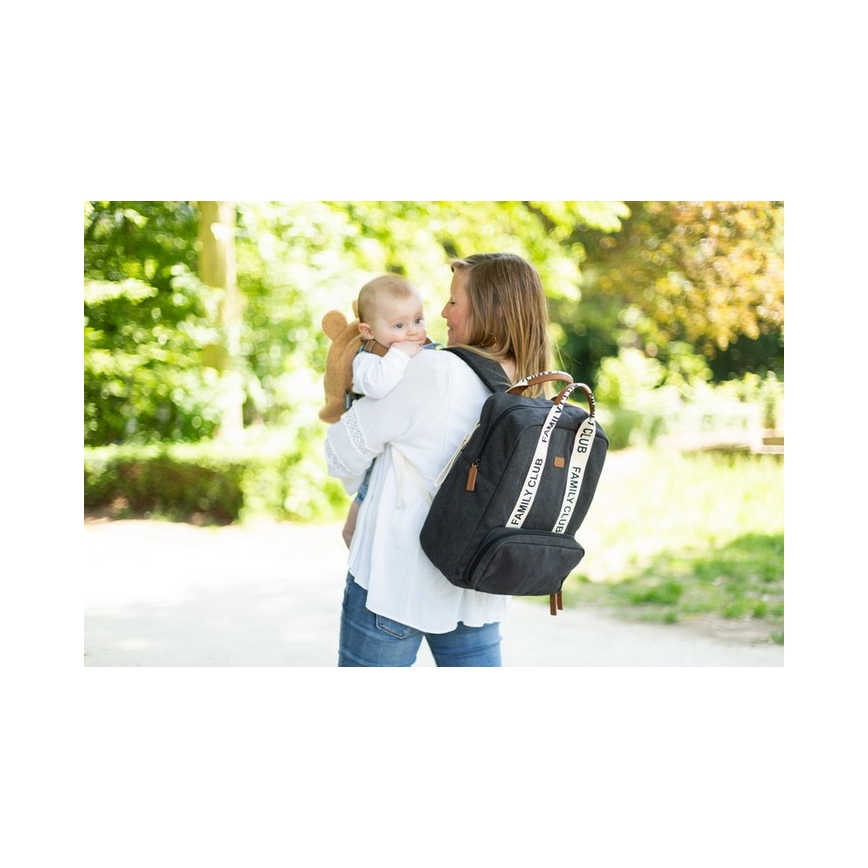 Childhome - Changing backpack FAMILY CLUB black