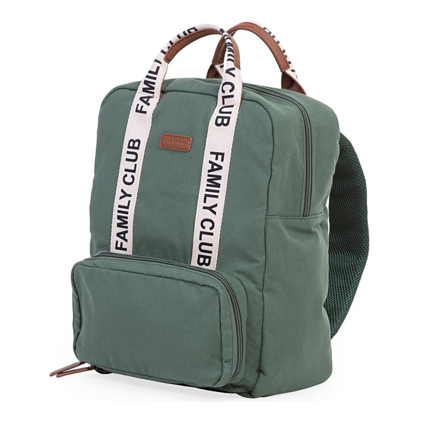 Childhome - Changing backpack FAMILY CLUB green