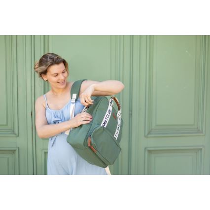 Childhome - Changing backpack FAMILY CLUB green