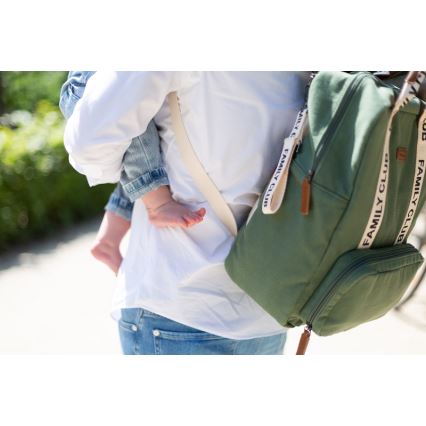 Childhome - Changing backpack FAMILY CLUB green