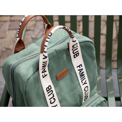Childhome - Changing backpack FAMILY CLUB green
