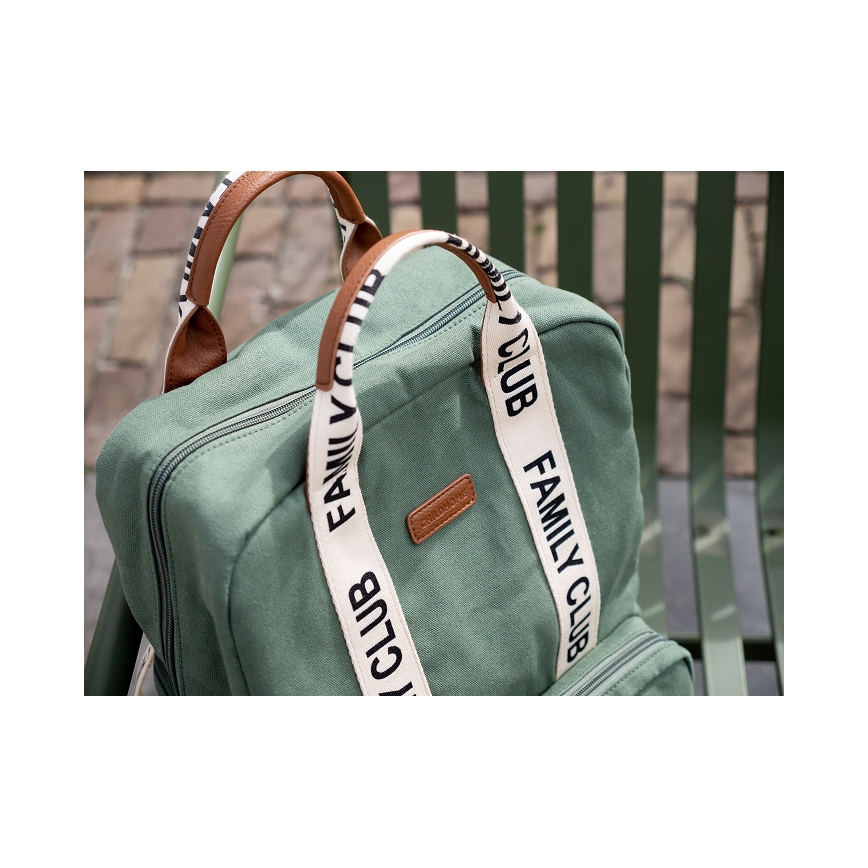 Childhome - Changing backpack FAMILY CLUB green