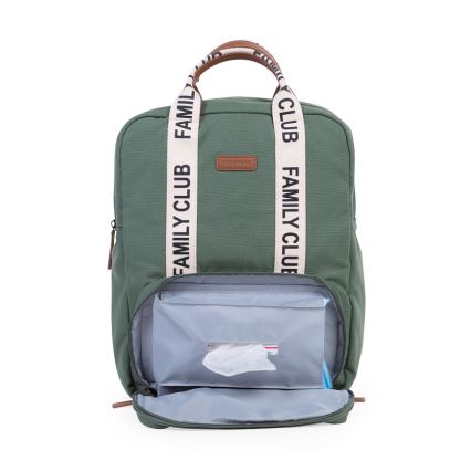 Childhome - Changing backpack FAMILY CLUB green