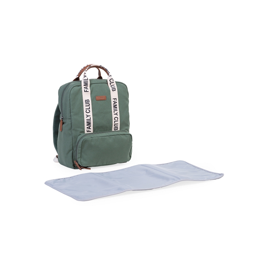 Childhome - Changing backpack FAMILY CLUB green