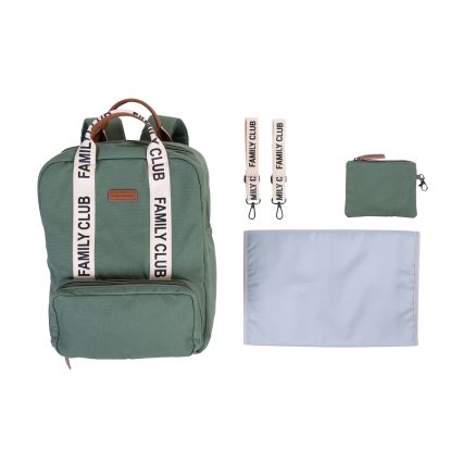 Childhome - Changing backpack FAMILY CLUB green