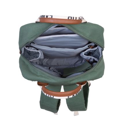 Childhome - Changing backpack FAMILY CLUB green