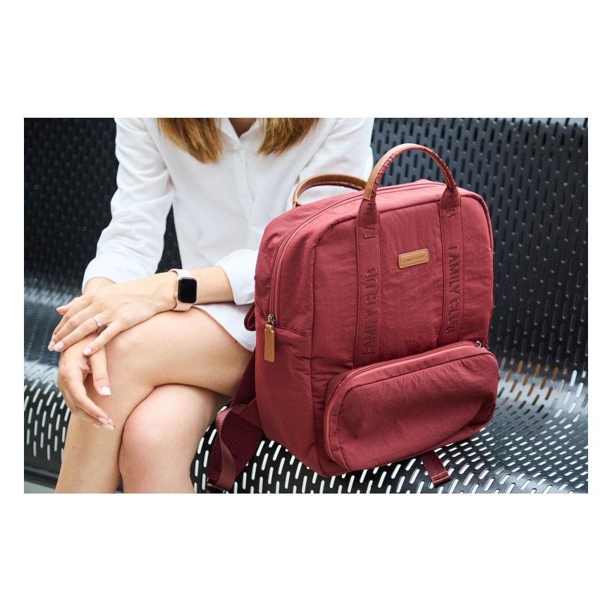 Childhome - Changing backpack FAMILY CLUB red