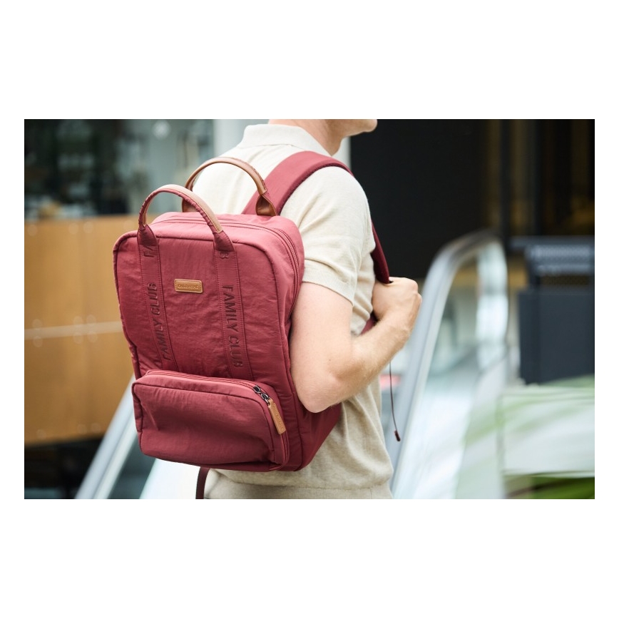 Childhome - Changing backpack FAMILY CLUB red