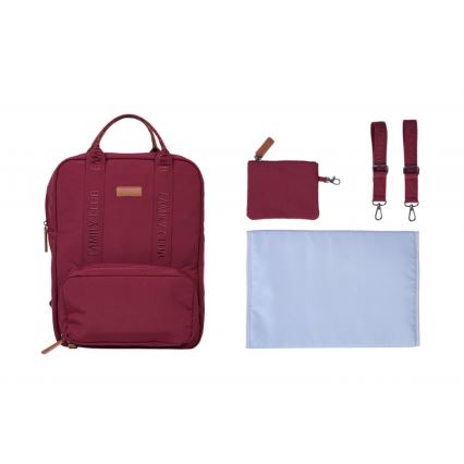 Childhome - Changing backpack FAMILY CLUB red