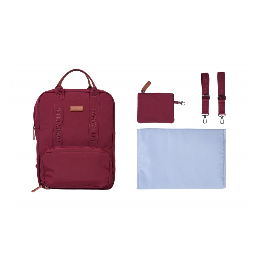 Childhome - Changing backpack FAMILY CLUB red