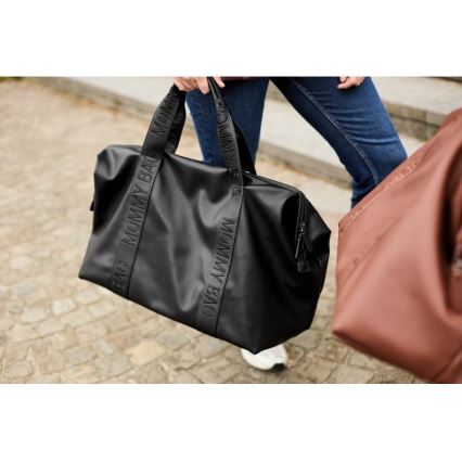 Childhome - Changing bag MOMMY BAG LEATHER black