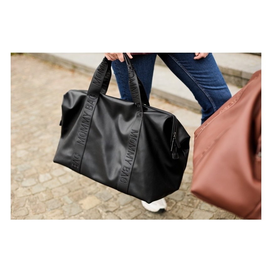Childhome - Changing bag MOMMY BAG LEATHER black