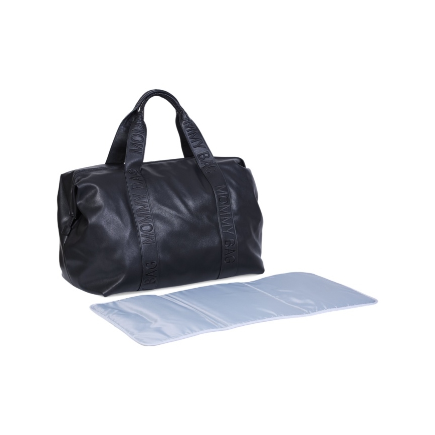 Childhome - Changing bag MOMMY BAG LEATHER black