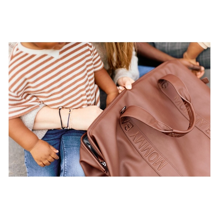 Childhome - Changing bag MOMMY BAG LEATHER brown