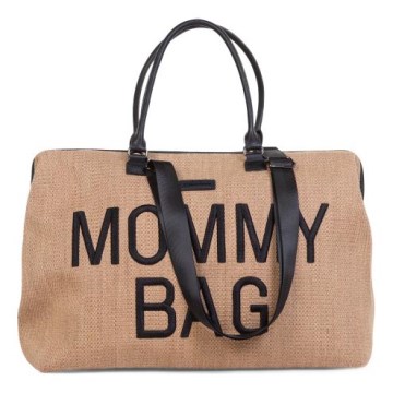 Childhome - Changing bag MOMMY BAG RAFFIA LOOK beige