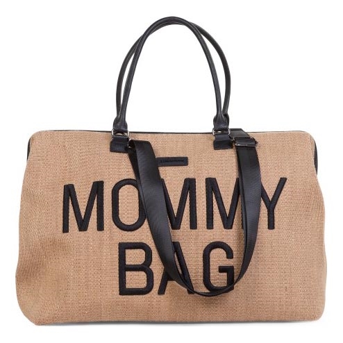 Childhome - Changing bag MOMMY BAG RAFFIA LOOK beige