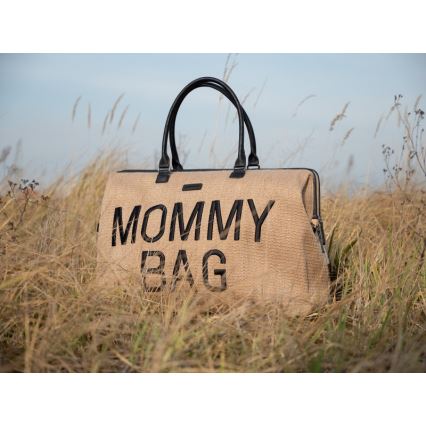 Childhome - Changing bag MOMMY BAG RAFFIA LOOK beige