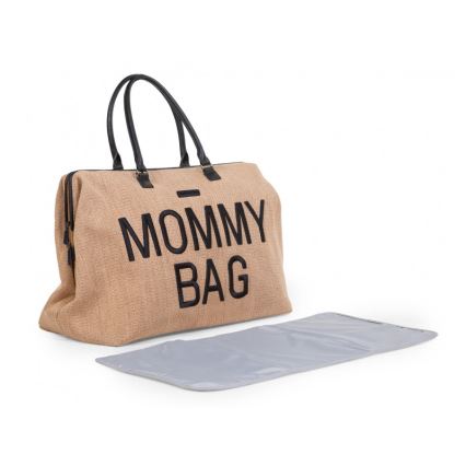 Childhome - Changing bag MOMMY BAG RAFFIA LOOK beige