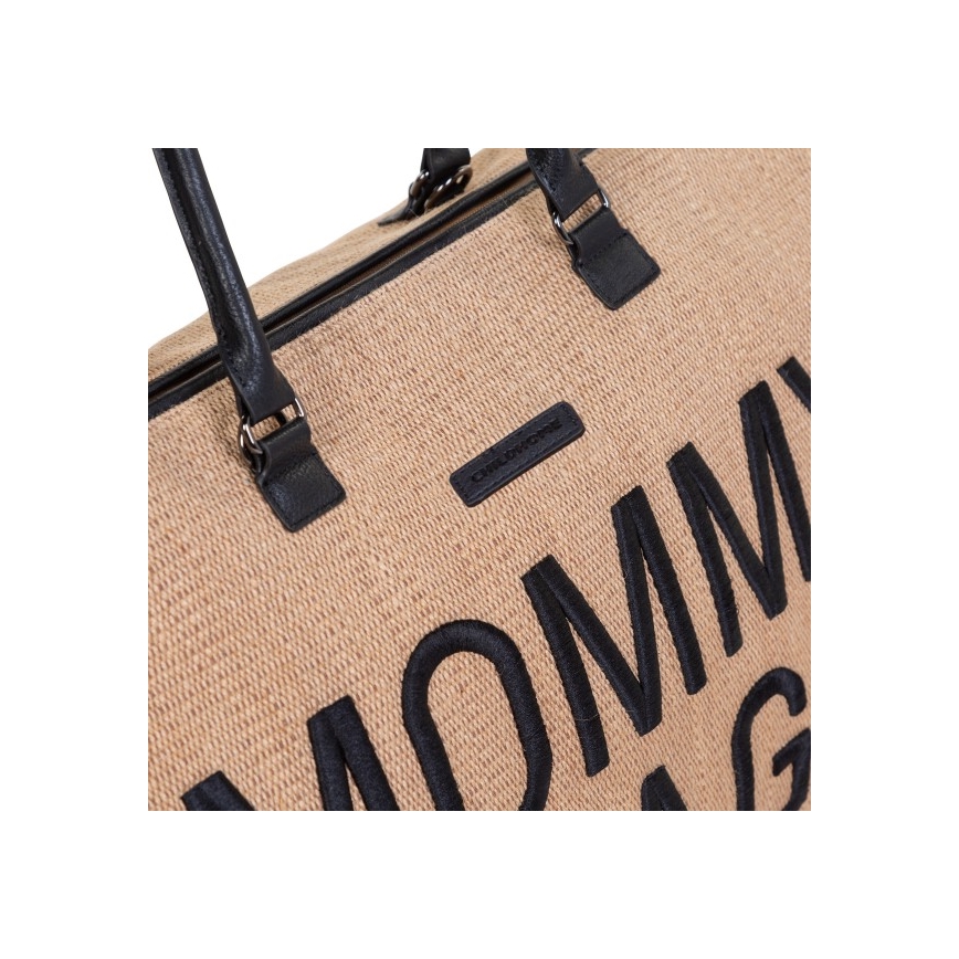 Childhome - Changing bag MOMMY BAG RAFFIA LOOK beige