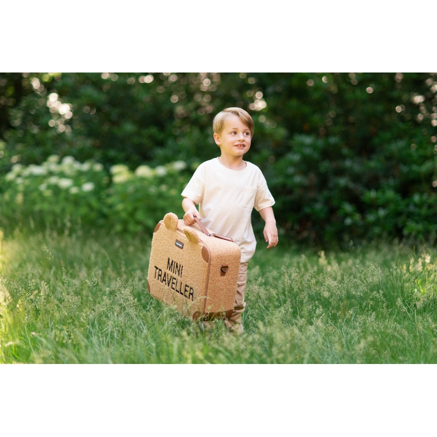 Childhome - Children's travel suitcase TEDDY brown