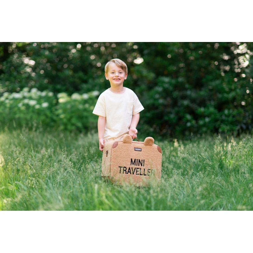 Childhome - Children's travel suitcase TEDDY brown