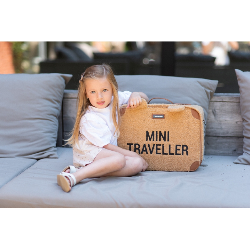 Childhome - Children's travel suitcase TEDDY brown