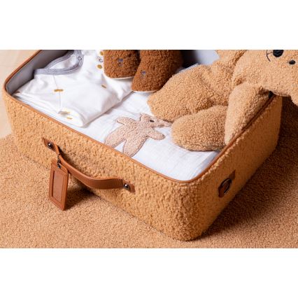 Childhome - Children's travel suitcase TEDDY brown