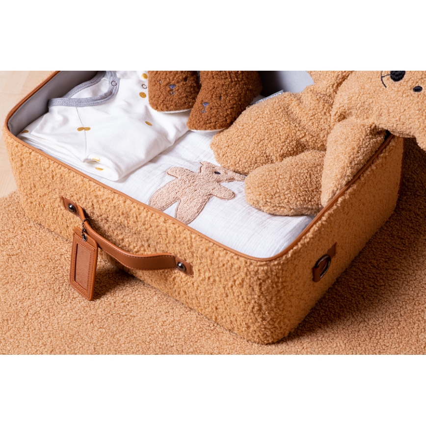 Childhome - Children's travel suitcase TEDDY brown
