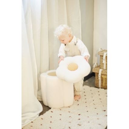 Childhome - Stool FLOWER d. 35 cm creamy