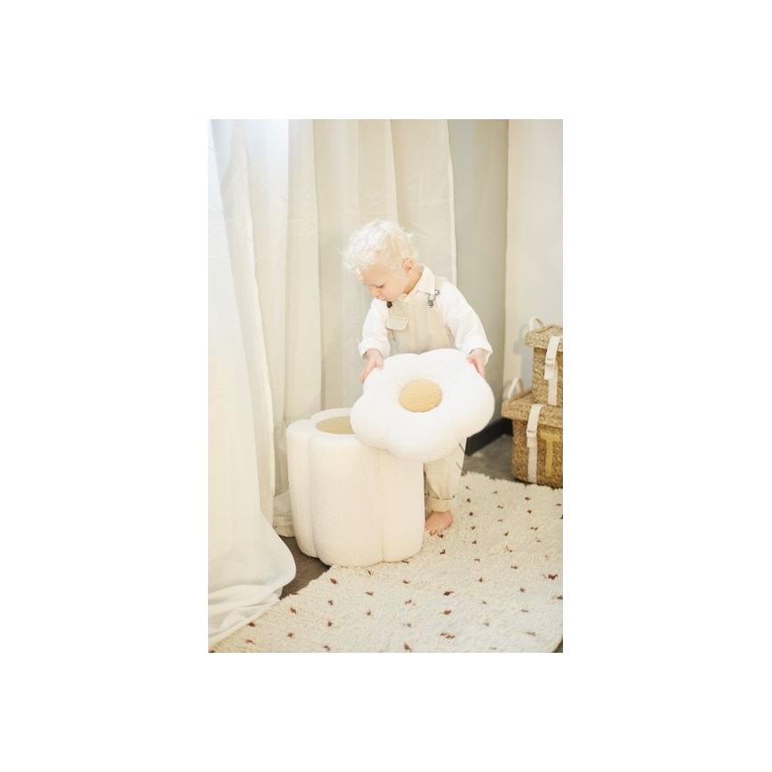 Childhome - Stool FLOWER d. 35 cm creamy