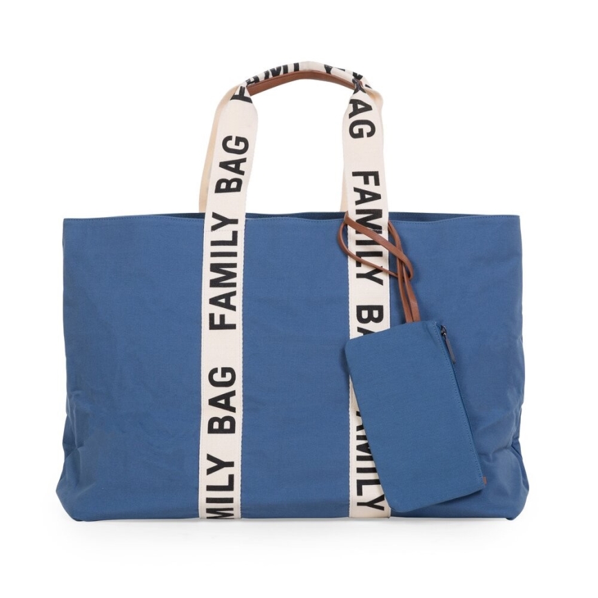 Childhome - Travel bag FAMILY BAG CANVAS blue