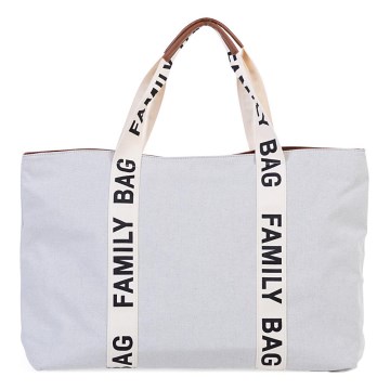 Childhome - Travel bag FAMILY BAG CANVAS white