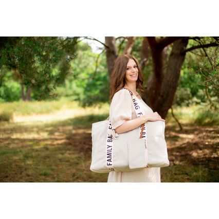 Childhome - Travel bag FAMILY BAG CANVAS white