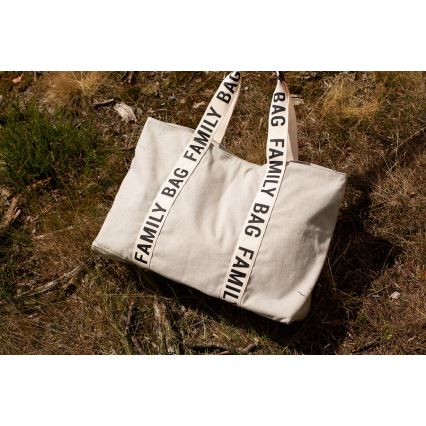 Childhome - Travel bag FAMILY BAG CANVAS white