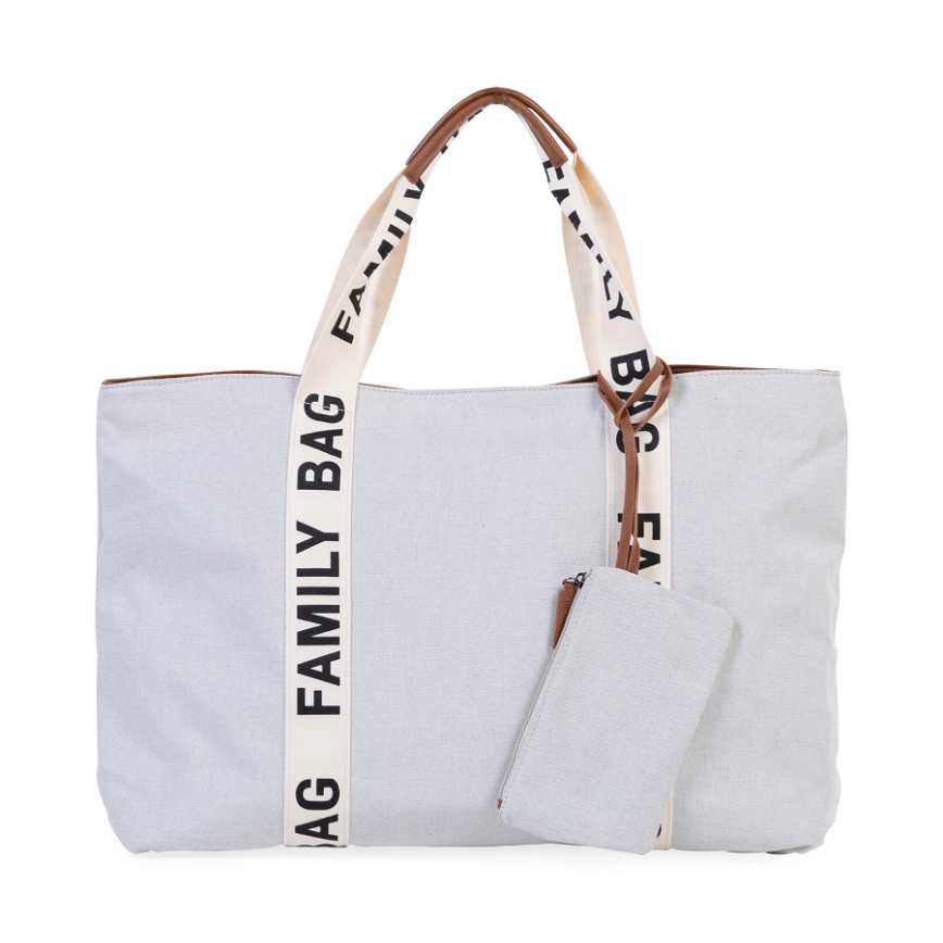 Childhome - Travel bag FAMILY BAG CANVAS white