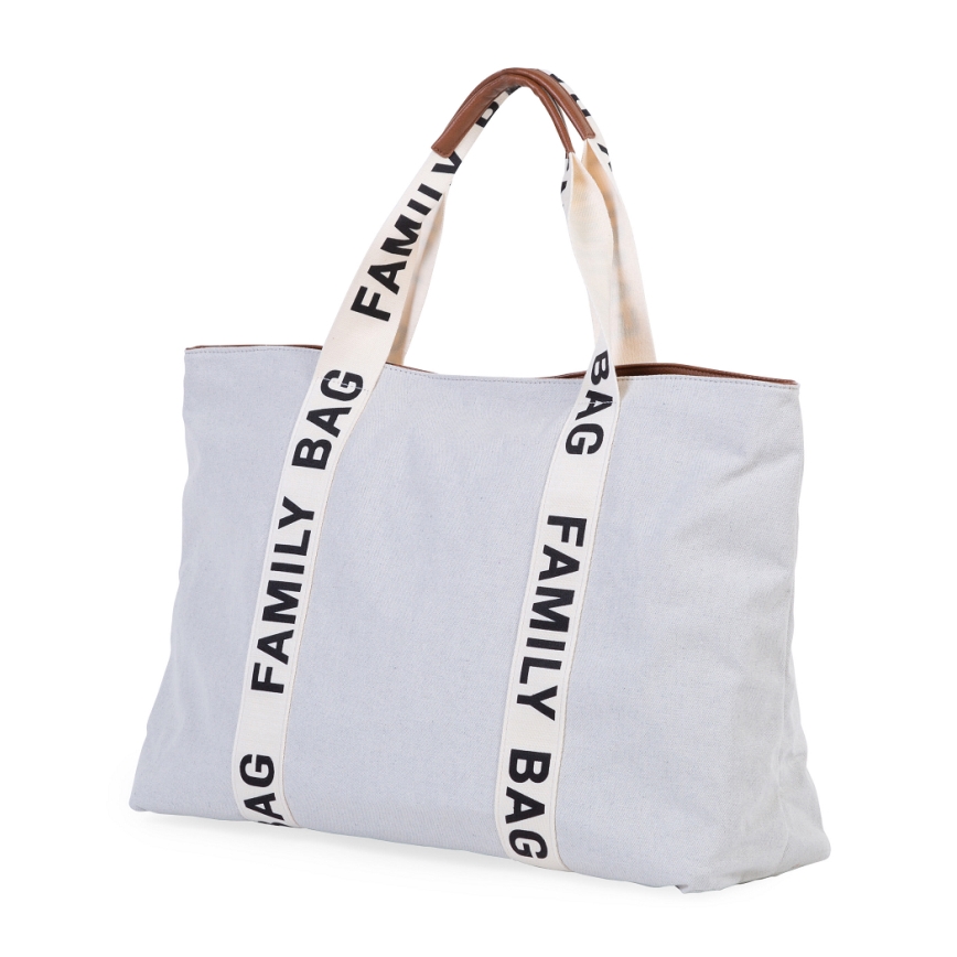 Childhome - Travel bag FAMILY BAG CANVAS white