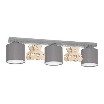 Children ceiling light BEAR 3xE27/60W/230V