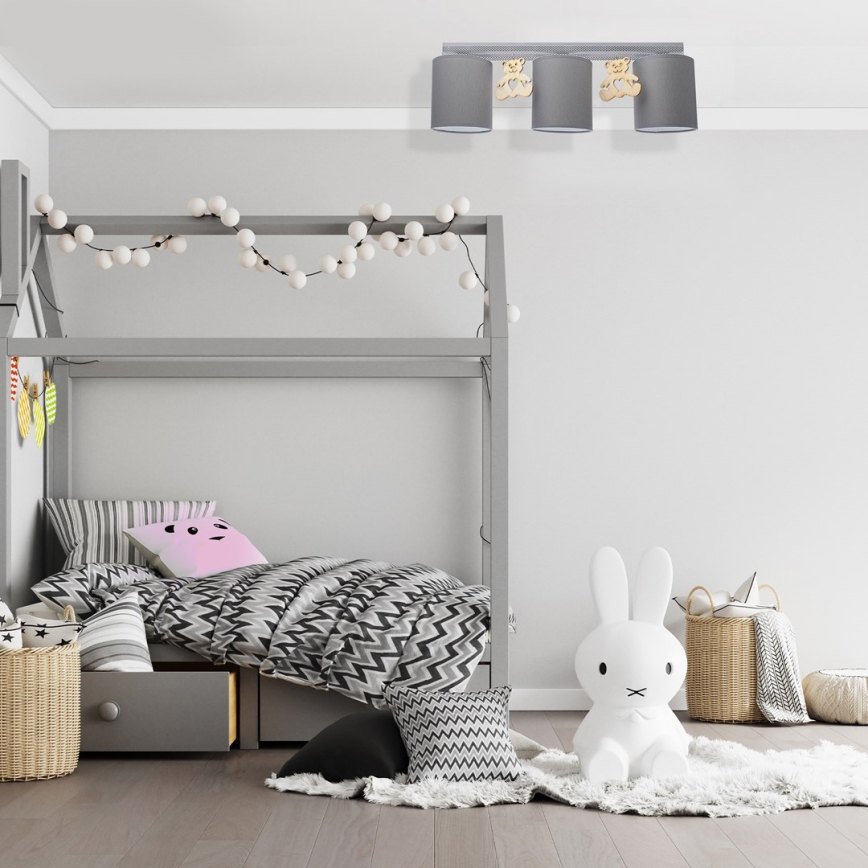 Children ceiling light BEAR 3xE27/60W/230V