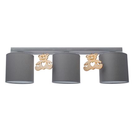 Children ceiling light BEAR 3xE27/60W/230V