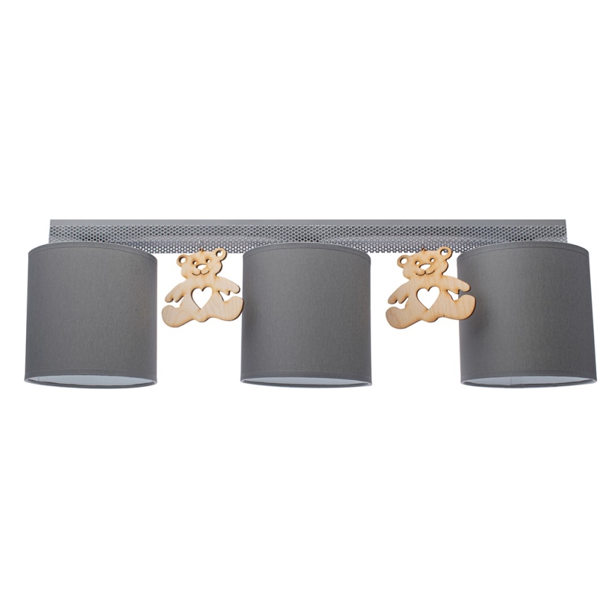 Children ceiling light BEAR 3xE27/60W/230V