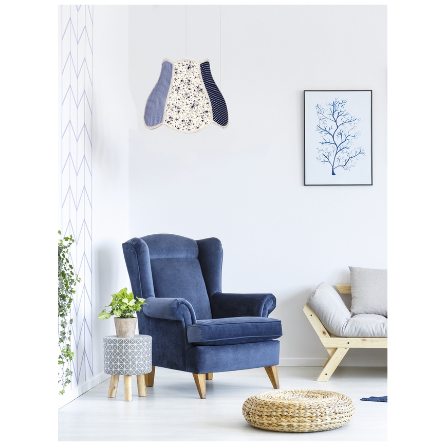 Children chandelier on a string ZUZA 1xE27/60W/230V blue